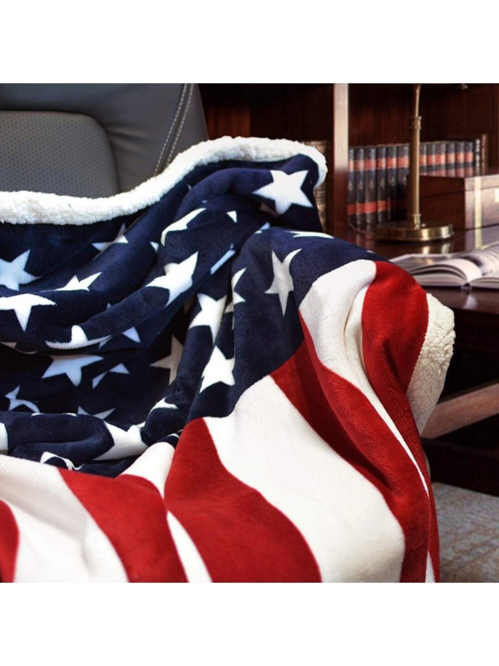 Super Soft American Flag Fleece Throw Blanket for Boys, Girls & Adults - 51"x63